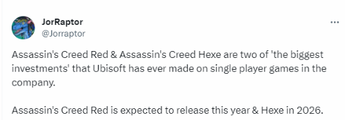 育碧史上投入最大！《刺客信条》新作最早今年发售 ！