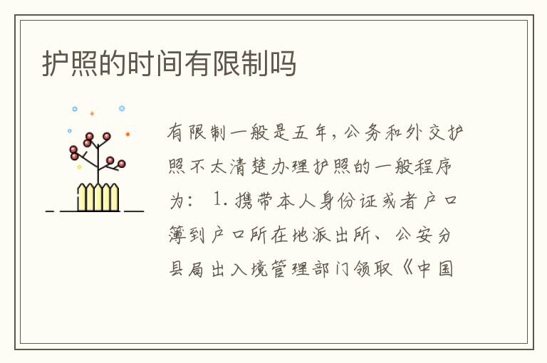 护照的时间有限制吗