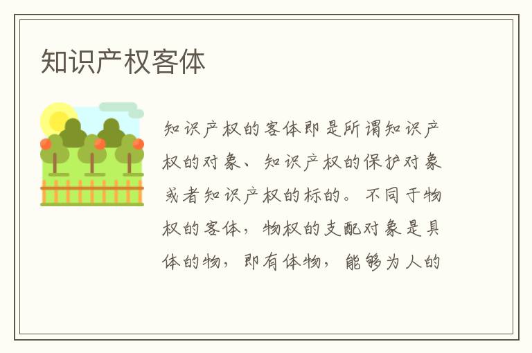 知识产权客体