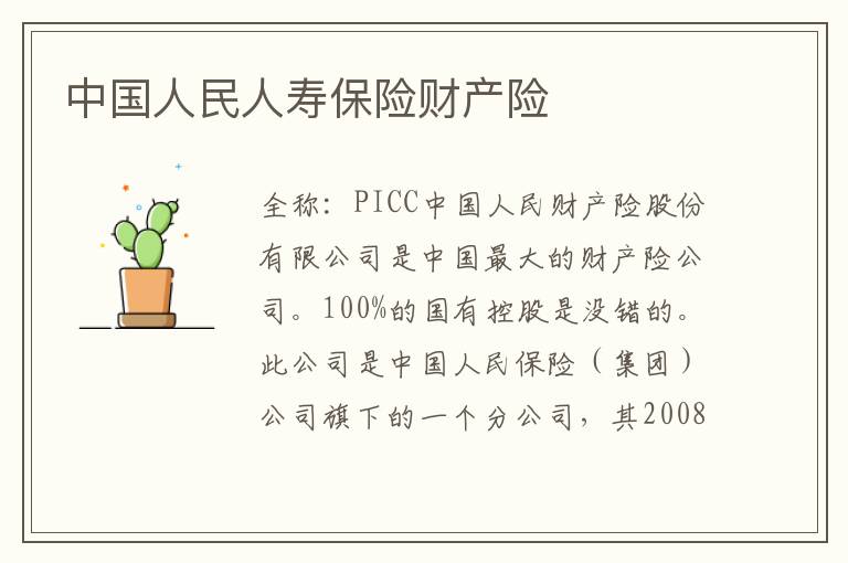 中国人民人寿保险财产险