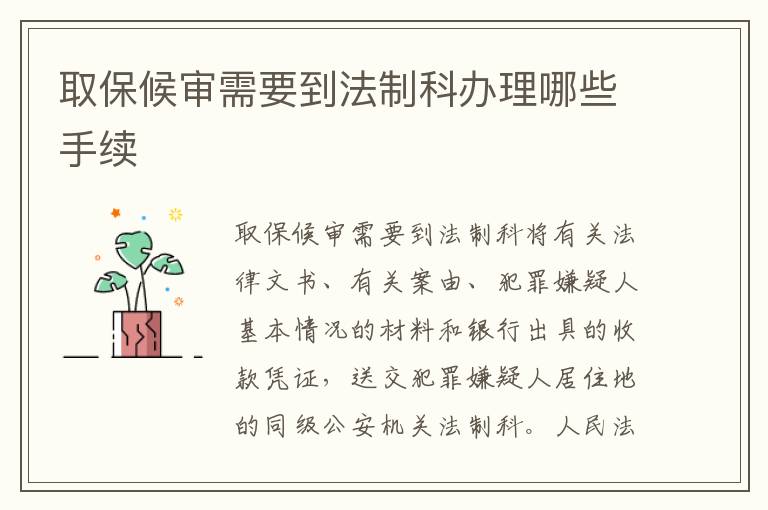 取保候审需要到法制科办理哪些手续