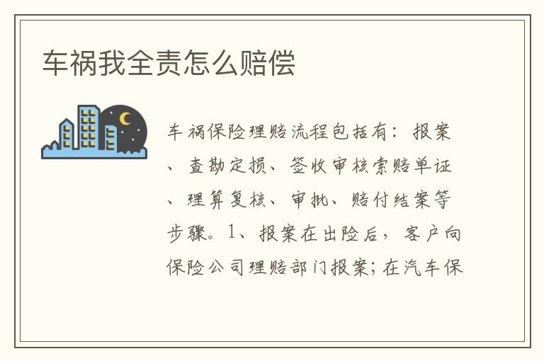 车祸我全责怎么赔偿