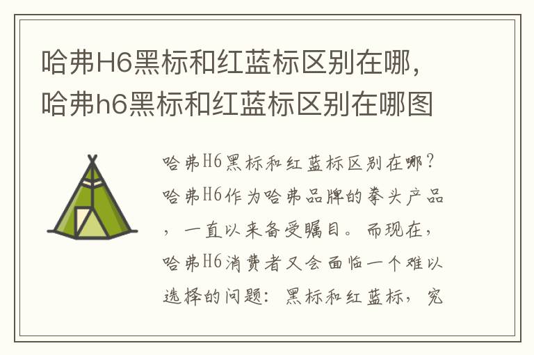 哈弗H6黑标和红蓝标区别在哪，哈弗h6黑标和红蓝标区别在哪图片